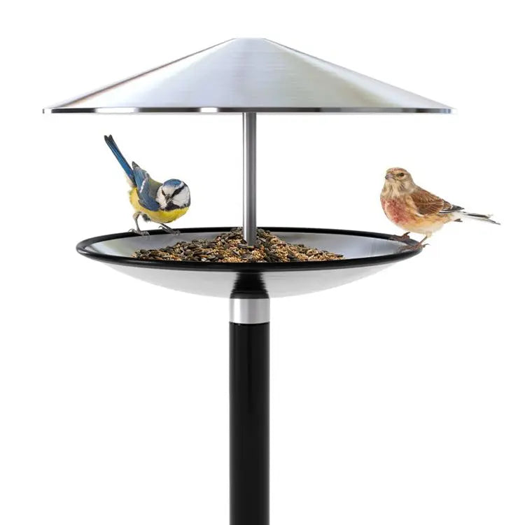 Catanox - High Quality Bird Feeder for Outdoor Weatherproof Stainless Steel Freestanding Wild Bird Feeding Station Catanox