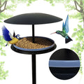 Catanox - Outdoor Bird House Standing Wild Bird Bath and Water Drinker Rust Proof Carbon Steel Bird Feeder Stand Catanox