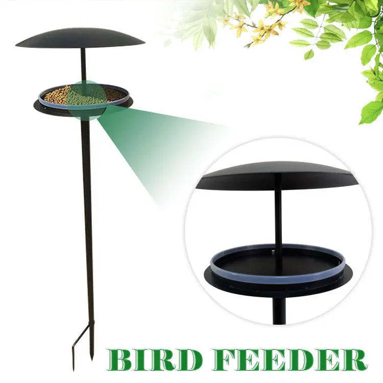 Catanox - Outdoor Bird House Standing Wild Bird Bath and Water Drinker Rust Proof Carbon Steel Bird Feeder Stand Catanox