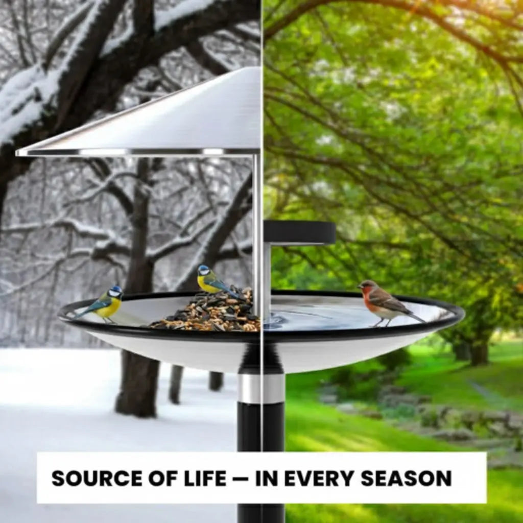 Catanox - High Quality Bird Feeder for Outdoor Weatherproof Stainless Steel Freestanding Wild Bird Feeding Station Catanox