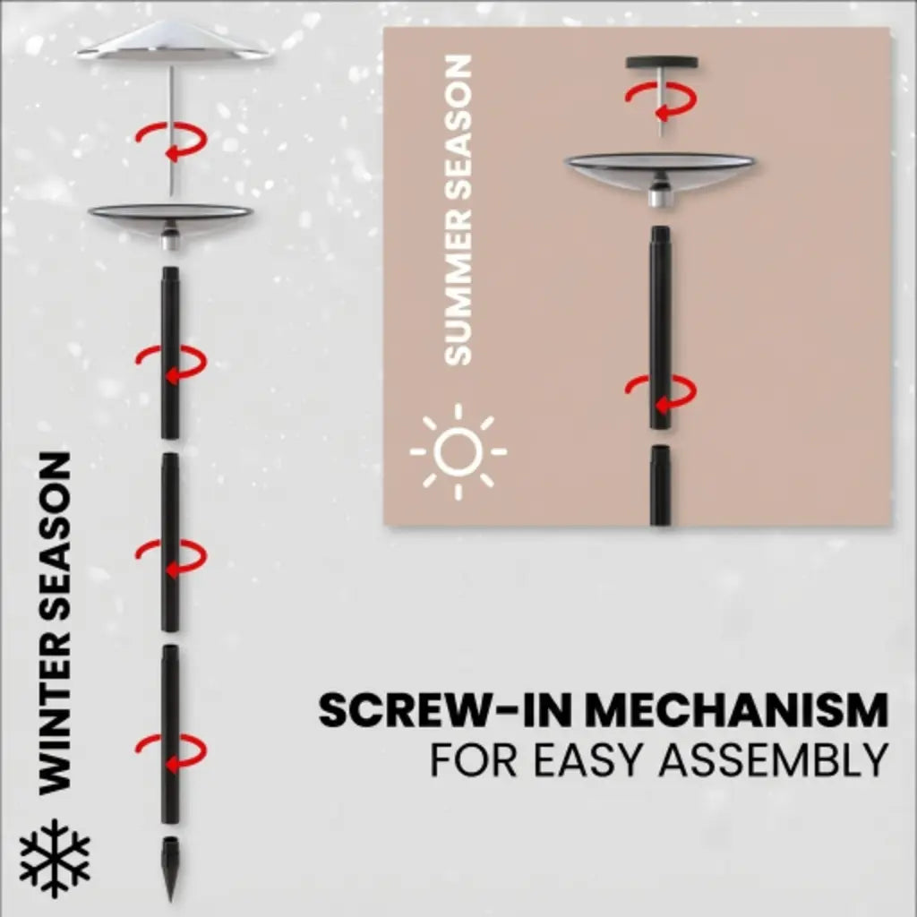 Catanox - High Quality Bird Feeder for Outdoor Weatherproof Stainless Steel Freestanding Wild Bird Feeding Station Catanox