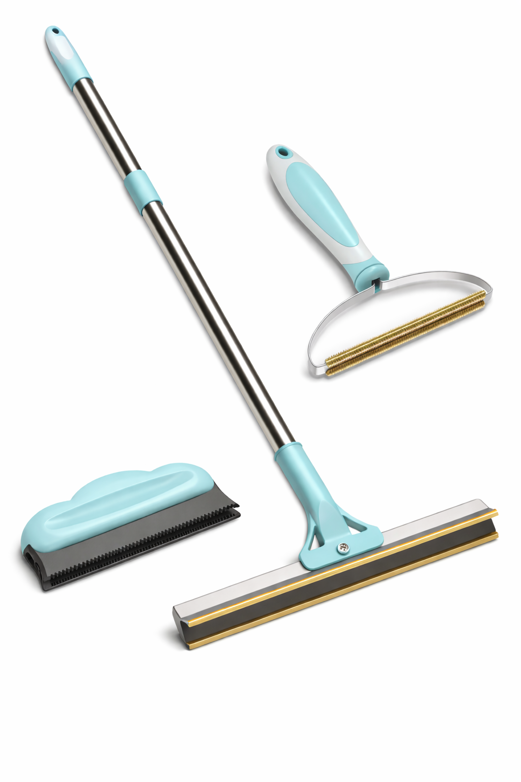 CATANOX Premium 3-Piece Pet Hair Remover Set | Carpet Rake, Sofa Hair Remover & Mini Scraper Catanox