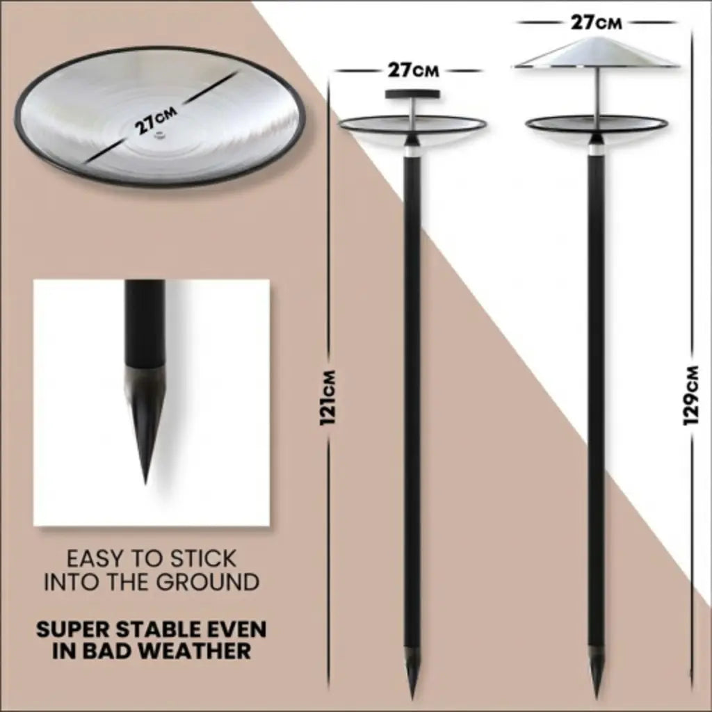 Catanox - High Quality Bird Feeder for Outdoor Weatherproof Stainless Steel Freestanding Wild Bird Feeding Station Catanox